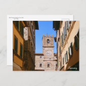 イタリア・トスカーナ・コルトナ。タウンホール。 ポストカード (正面/裏面)