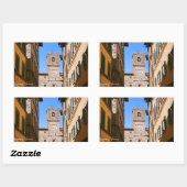 イタリア・トスカーナ・コルトナ。タウンホール。 長方形シール (シート)