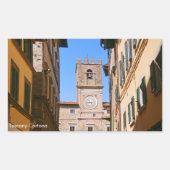 イタリア・トスカーナ・コルトナ。タウンホール。 長方形シール (正面)