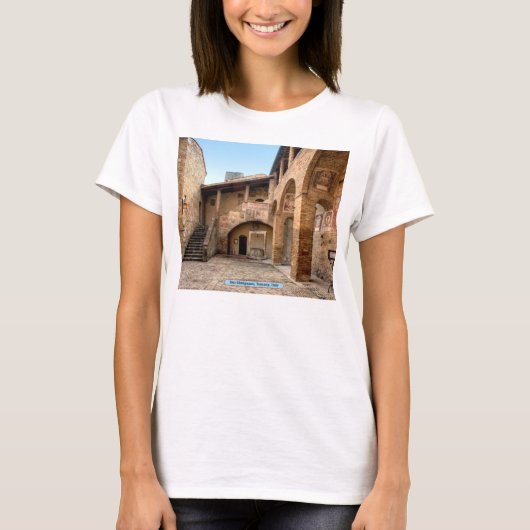 イタリア,トスカーナ,サンギミニャーノ Tシャツ (正面)