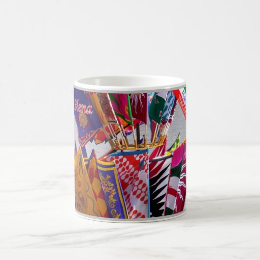 イタリア – トスカーナ – シエナ – パリオの国旗 –  コーヒーマグカップ (中央)