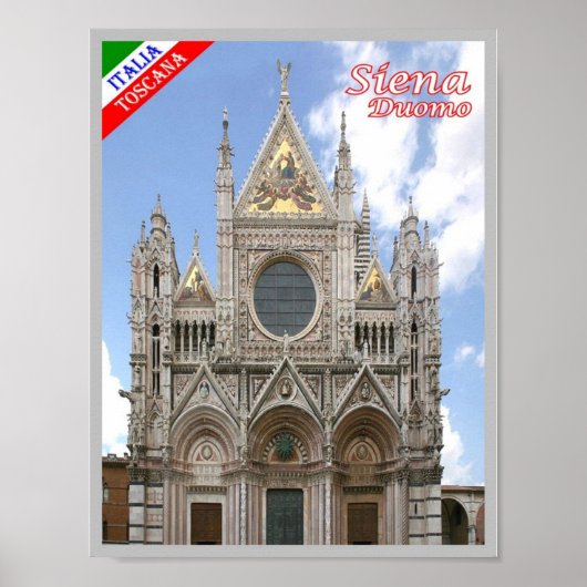 イタリア – トスカーナ – シエナ – 大聖堂 – ポスター (正面)