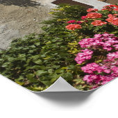 イタリア,トスカーナ,ピエンツァ。外側の歩道のまわりに ポスター (角)