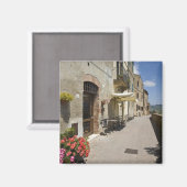 イタリア，トスカーナ，ピエンツァ。外側の歩道のまわりに マグネット (正面/裏面)