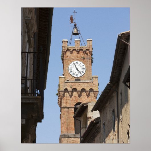 イタリア。トスカーナ。ピエンツァ。2 ポスター (正面)