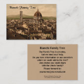 イタリア，トスカーナ，フィレンツェ大聖堂 名刺 (正面/裏面)