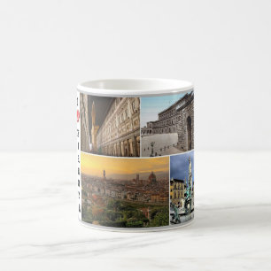 イタリア – トスカーナ – フィレンツェ – モザイク –  コーヒーマグカップ