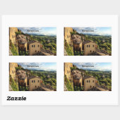 イタリア，トスカーナ，モンテプルチアーノ 長方形シール (シート)