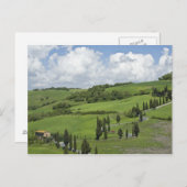 イタリア、トスカーナ。ラフォーチェ。曲がった道が曲がる ポストカード (正面/裏面)