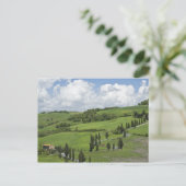 イタリア、トスカーナ。ラフォーチェ。曲がった道が曲がる ポストカード (スタンド正面)