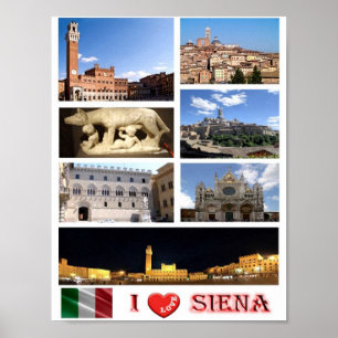 イタリア – トスカーナ – Siena – 大好き – ポスター