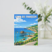 イタリア トラボッキ海岸 旅行 ポストカード (スタンド正面)