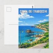 イタリア トラボッキ海岸 旅行 ポストカード (正面/裏面)