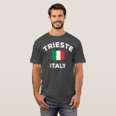 イタリア トリエステ イタリア国旗 観光都市 面白い Tシャツ (正面フル)