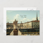 イタリア,トリノ, Piazza Vittorio ポストカード (正面/裏面)