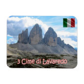イタリア – トレンティーノアルトアディゲスデュチロル – 3つのピーク マグネット (横)