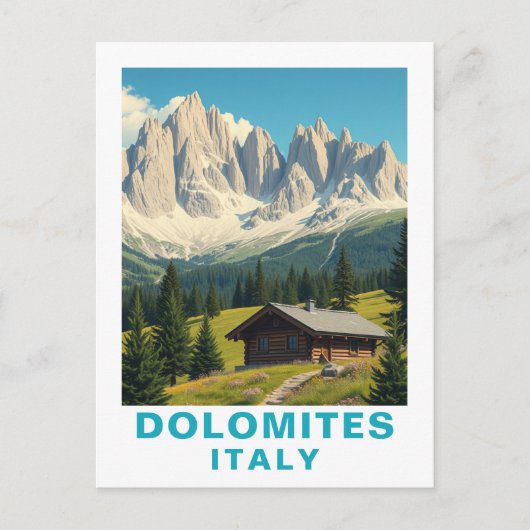 イタリア・ドロミテ紀行の古い絵葉書 ポストカード (正面)