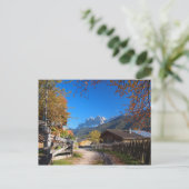 イタリア・ドロミーツの村の秋 ポストカード (スタンド正面)