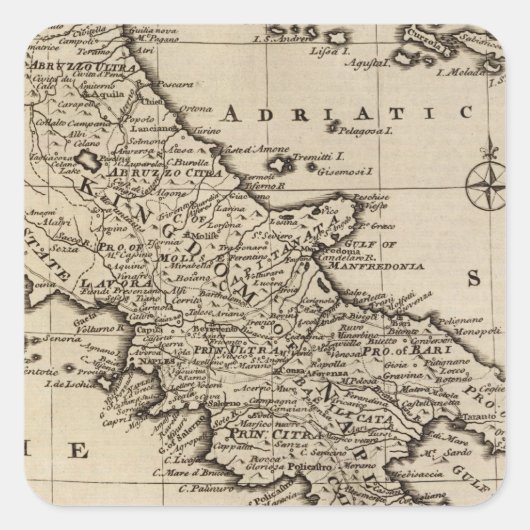 イタリア,ナポリとシチリア王国 スクエアシール (正面)