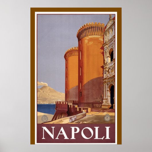 イタリア ナポリ ヴィンテージ 旅行ポスター ポスター (正面)