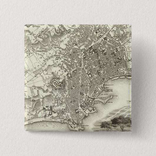 イタリア，ナポリ 缶バッジ (正面)