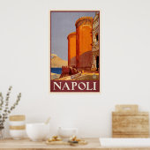 イタリア・ナポリVintage Travel Poster ポスター (キッチン)