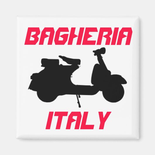 イタリア，バゲリア，スクーター マグネット (正面)