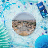 イタリア バチカン市:サン・ピエトロ広場の空撮 ペーパープレート (パーティー)