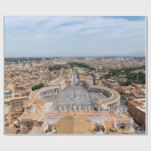 イタリア バチカン市:サン・ピエトロ広場の空撮 ラッピングペーパー (フラット)