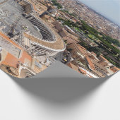 イタリア バチカン市:サン・ピエトロ広場の空撮 ラッピングペーパー (角)