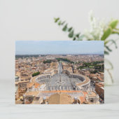 イタリア バチカン市:サン・ピエトロ広場の空撮 招待状 (スタンド正面)