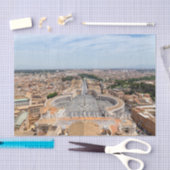 イタリア バチカン市:サン・ピエトロ広場の空撮 薄葉紙 (クラフト)