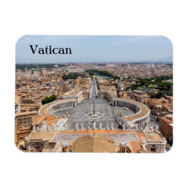 イタリア、バチカン:サン・ピエトロ広場の空中ビュー マグネット