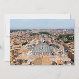 イタリア、バチカン:サン・ピエトロ広場の空中写真 招待状