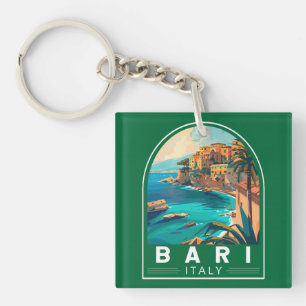 イタリア バーリ 旅行 アート ヴィンテージ キーホルダー
