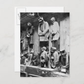 イタリア,パレルモのカタコンブのミイラ ポストカード (正面/裏面)