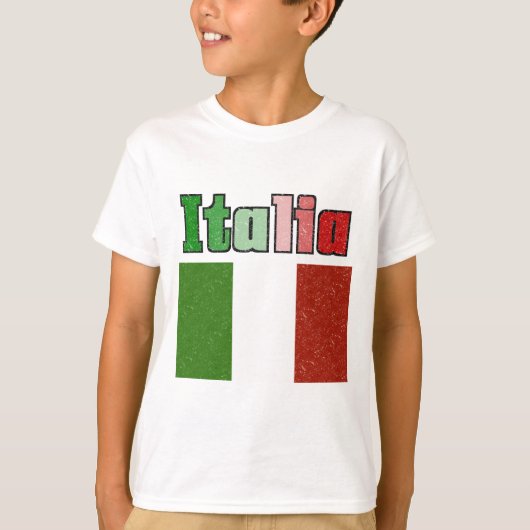 イタリア ビンテージ フラグ キッズTシャツ Tシャツ (正面)