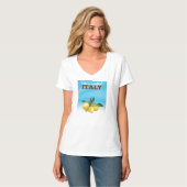 イタリア ビンテージ 旅行ポスター Tシャツ (正面フル)