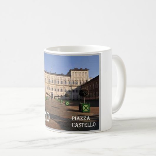 イタリア – ピエモンテ – トリノ – キャッスルスクエア – コーヒーマグカップ (正面右)