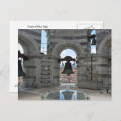 イタリア，ピサの塔 ポストカード (正面/裏面)