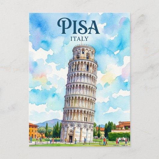 イタリア ピサの斜塔 ポストカード (正面)