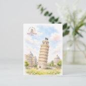 イタリア ピサの斜塔 | 建築風景 ポストカード (スタンド正面)