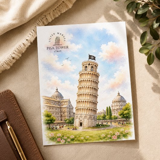 イタリア ピサの斜塔 | 建築風景 ポストカード