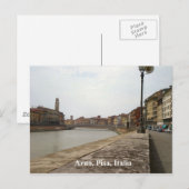 イタリア・ピサ・アルノ ポストカード (正面/裏面)