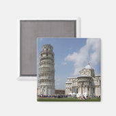 イタリア、ピサ。ピサの斜塔と マグネット (正面/裏面)