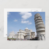 イタリア、ピサ。大聖堂、バプテスリーと傾き ポストカード (正面/裏面)