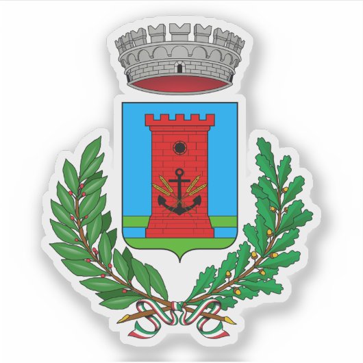 イタリア，フィウミチーノのコート シール (正面)