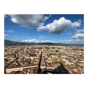 イタリア，フィレンツェのドゥオモの頂上から フォトプリント           