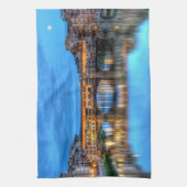 イタリア，フィレンツェのポンテベッキオ橋 キッチンタオル (縦)
