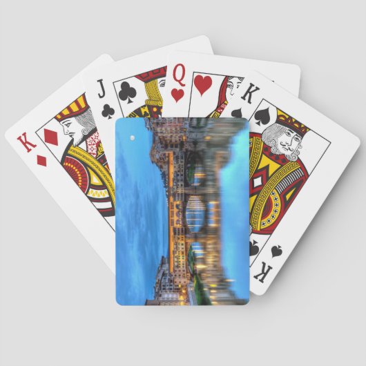 イタリア，フィレンツェのポンテベッキオ橋 トランプ (裏面)